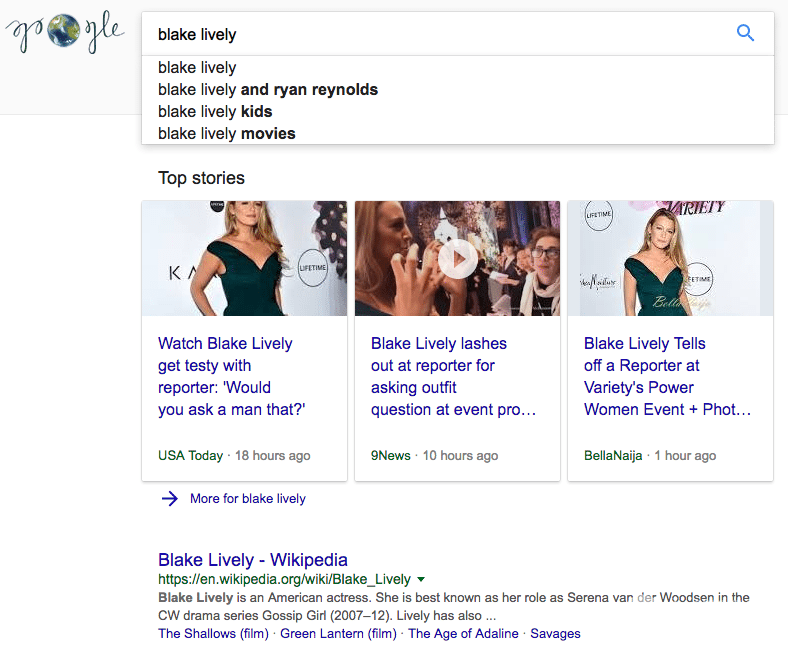 Blake Lively w Google