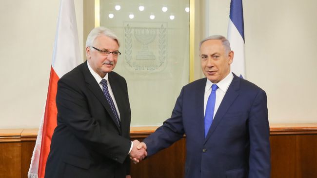 Minister spraw zagranicznych RP Witold Waszczykowski i premier Izraela Benjamin Netanjahu