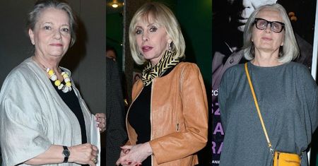 Grażyna Kulczyk, Anna Seniuk i Magda Umer na spektaklu "Msza za miasto Arras"