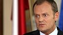 Premier Donald Tusk na konferencji.
