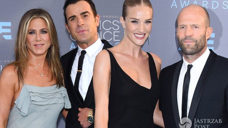 Jennifer Aniston i Justin Theroux oraz Jason Statham, Rosie Huntington-Whiteley, Critics' Choice Awards 2016 (fot. ONS)