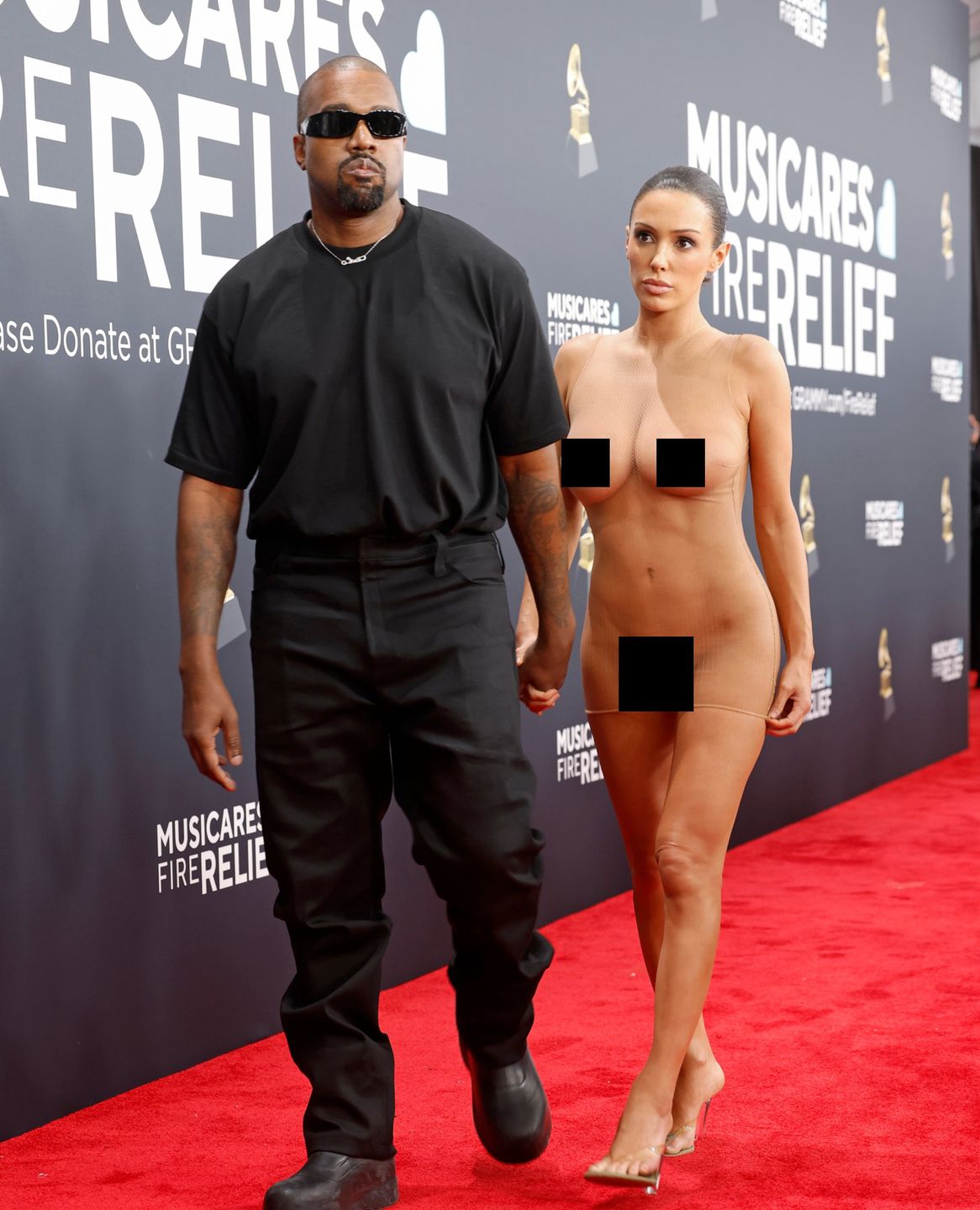 Kanye West i Bianca Censori na Grammy 2025