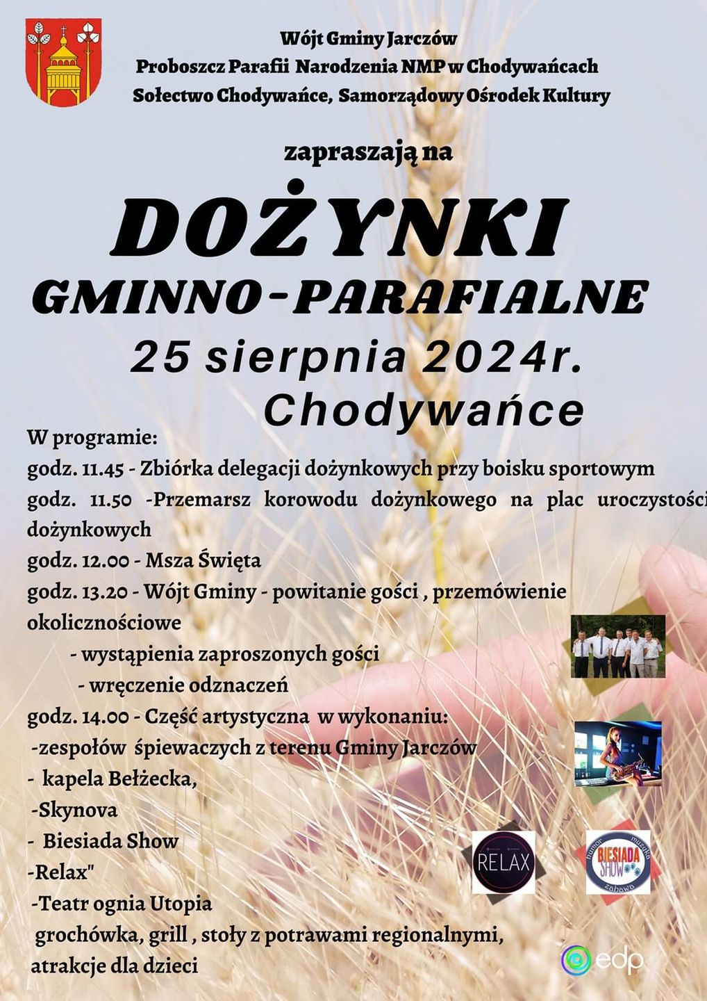 Dożynki w Chodywańcach 2024 - plakat, program wydarzenia
