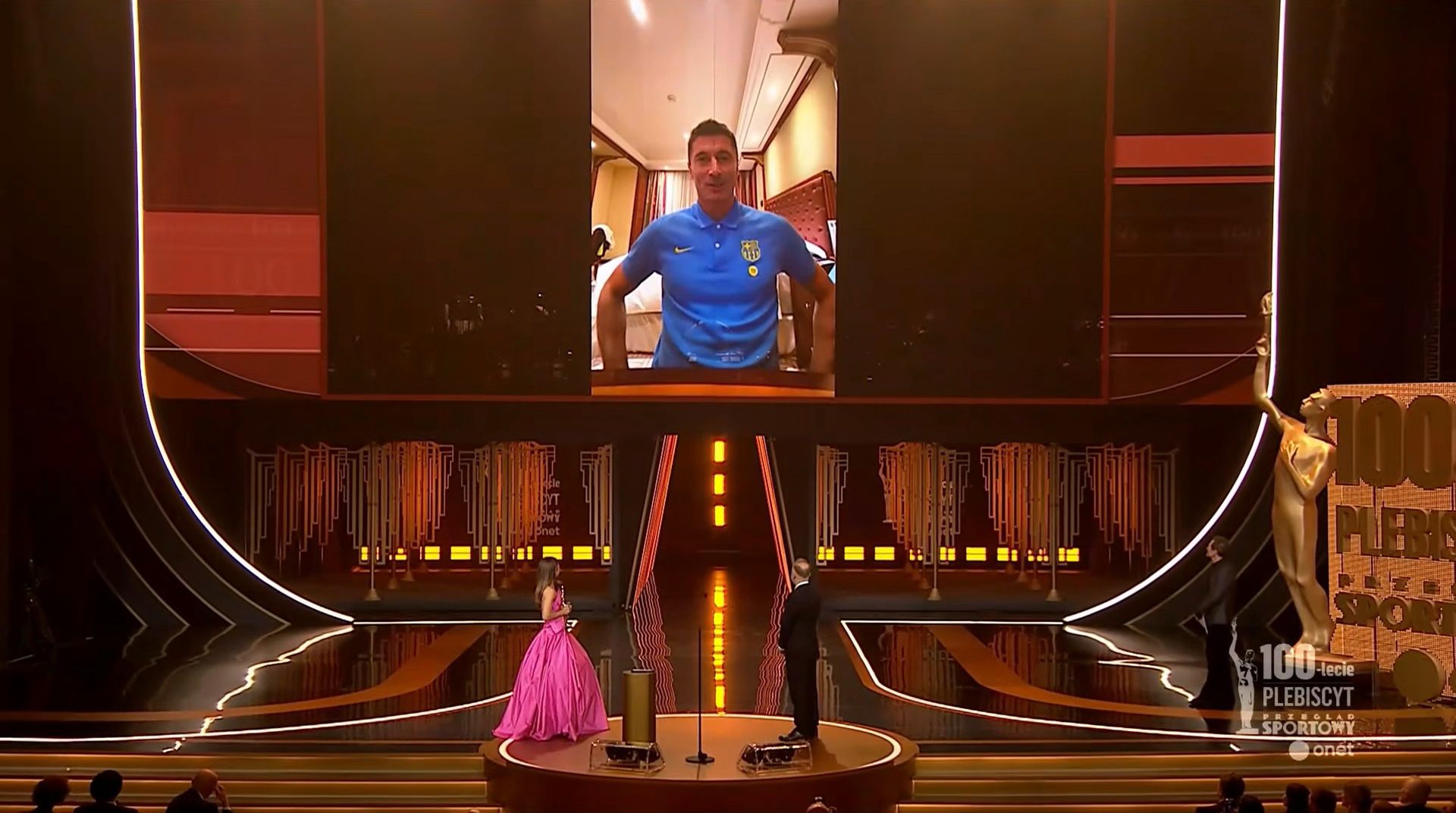 Robert Lewandowski połączył się podczas Gali Mistrzów Sportu