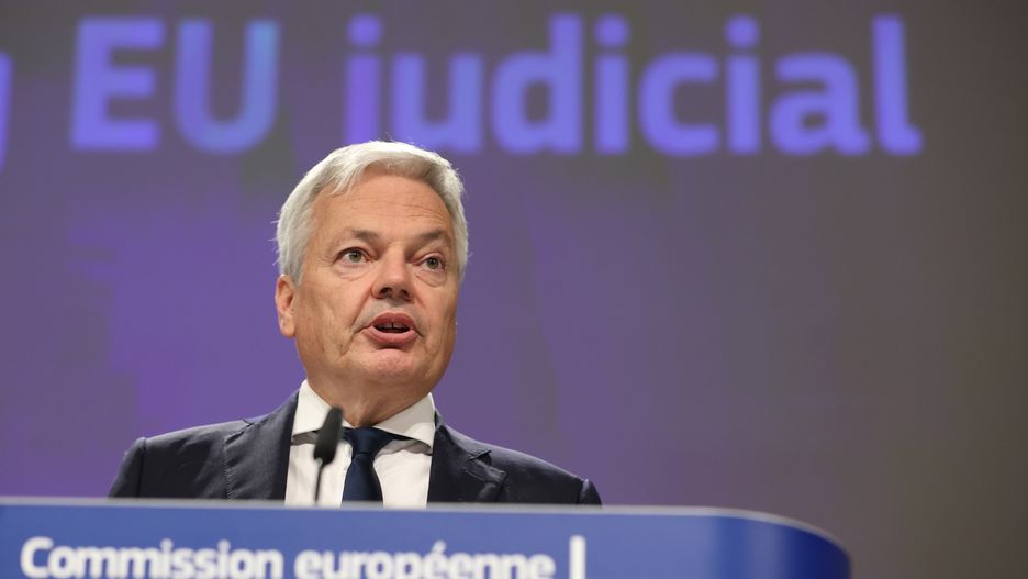 EU commissioner for Justice Didier ReyndersBRUSSELS, BELGIUM - DECEMBER 01: EU commissioner for Justice Didier Reynders speaks during a press conference on Digital Justice package in Brussels, Belgium on December 01, 2021. (Photo by Dursun Aydemir/Anadolu Agency via Getty Images)Anadolu Agencybrussels, digital justice, eu commissioner for justice didier reynders