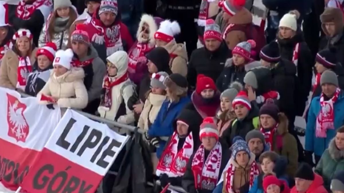 Twitter / oficjalny profil TVP Sport / Kibice podczas konkursu skoków w Zakopanem