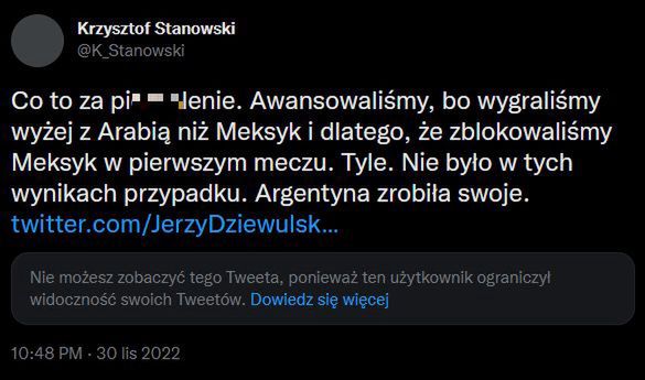 Krzysztof Stanowski po wyjściu Polaków z grupy na Mundialu