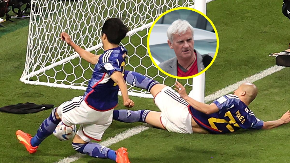 PAP/EPA / Abedin Taherkenareh / Na zdjęciu: kluczowa akcja meczu Japonia - Hiszpania