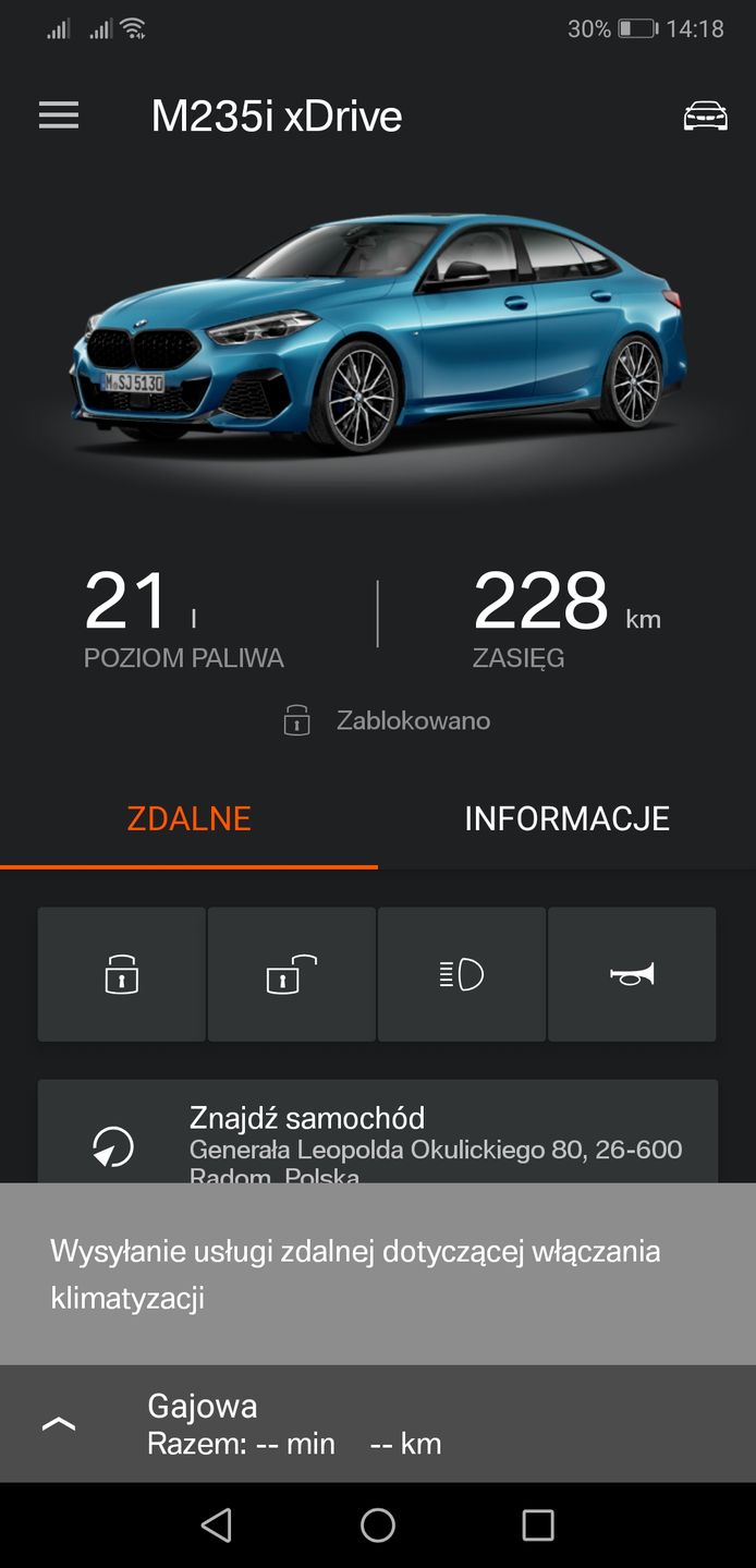 BMW M235i Gran Coupe: Aplikacja BMW Connected, system info-rozrywki i audio Harman Kardon 8