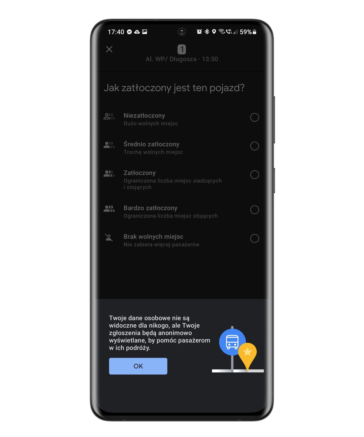 Mapy Google pokażą ci, czy w autobusie jest tłok. Teraz w całej Polsce 4