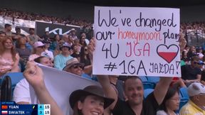 Co za transparent na meczu Igi Świątek. To napisali kibice