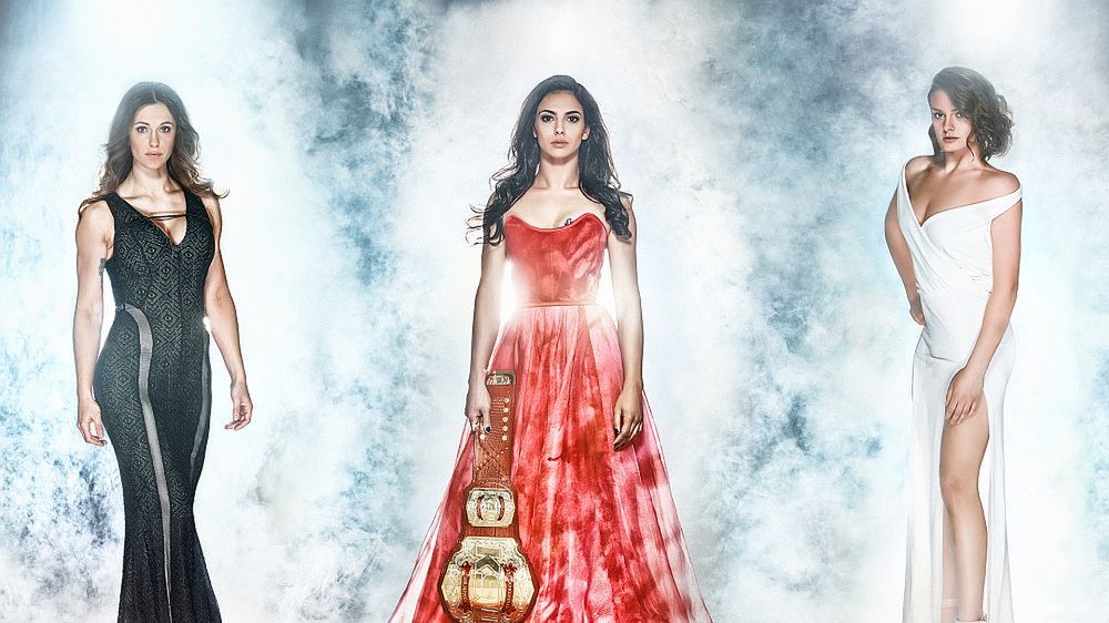 Materiały prasowe / kswmma.com / Zawodniczki KSW sukniach wieczorowych