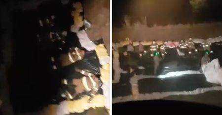 Nocna walka o wały. Niezwykłe ujęcia z helikoptera