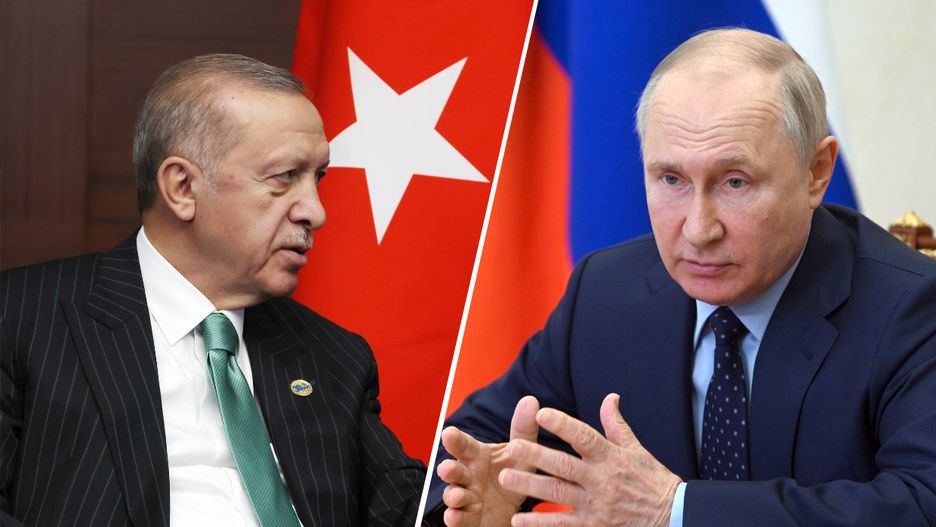 Prezydent Turcji Recep Tayyip Erdogan i  Władimir Putin