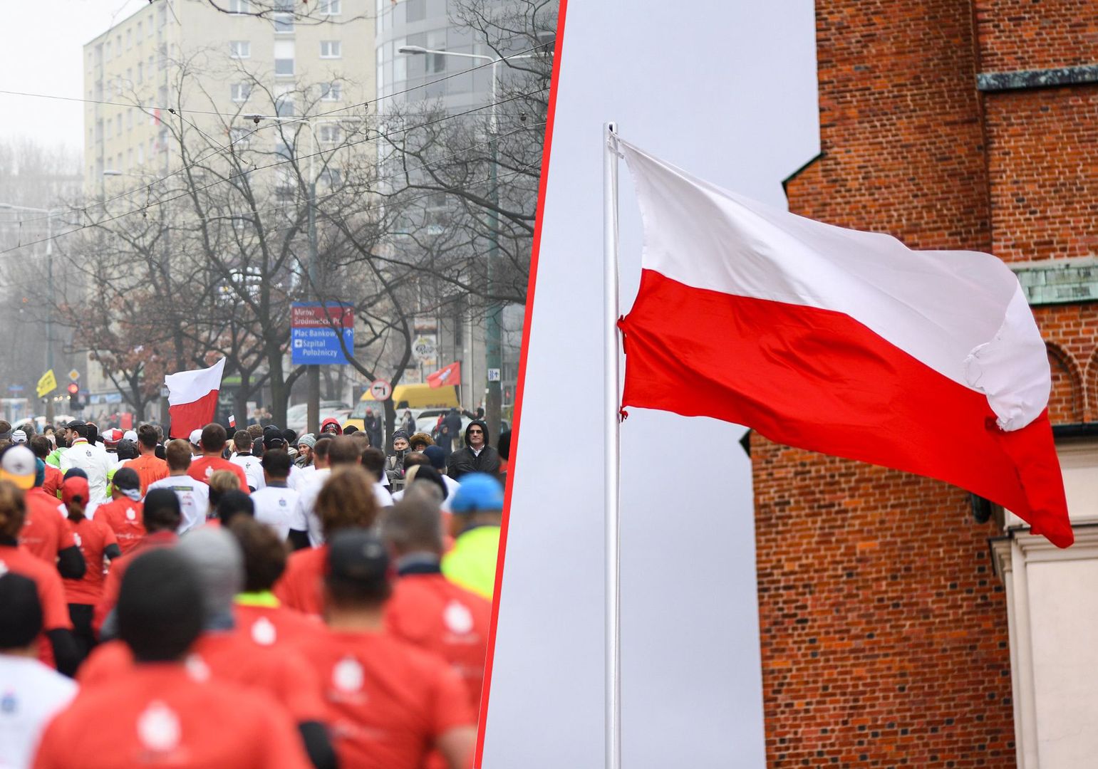 11 listopada. Bieg Niepodległości na ulicach Warszawy. Podobne wydarzenia w całej Polsce