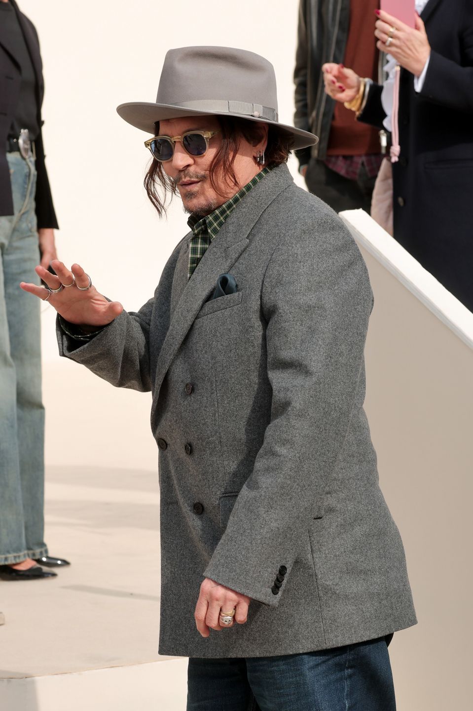 Johnny Depp na pokazie Dior w Paryżu