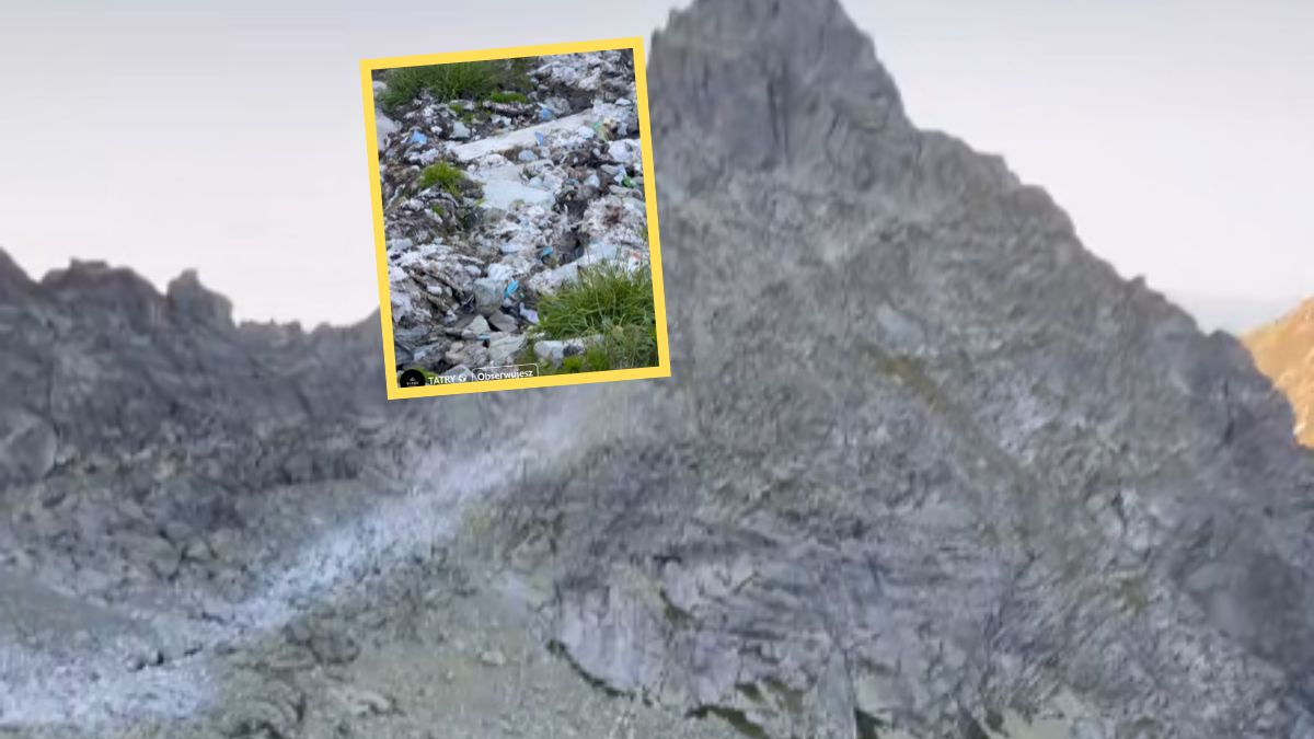 Sterta śmieci pod Rysami