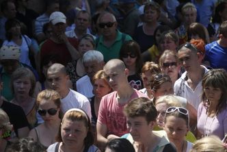 Kryzys na Ukrainie. Mieszkańcy Doniecka protestują