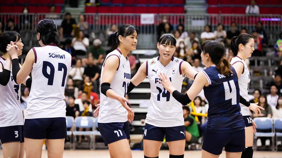 Materiały prasowe / VolleyballWorld / Na zdjęciu: reprezentacja Korei Południowej