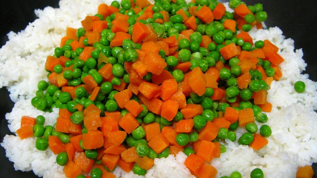 Mrożona marchewka z groszkiem