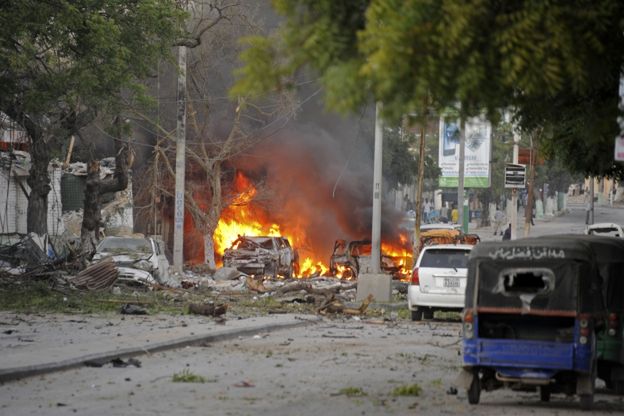 Zamach na hotel w Mogadiszu. Zginęło 20 osób, 60 zostało rannych