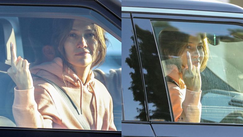 Jennifer Lopez pokazuje paparazzi środkowy palec