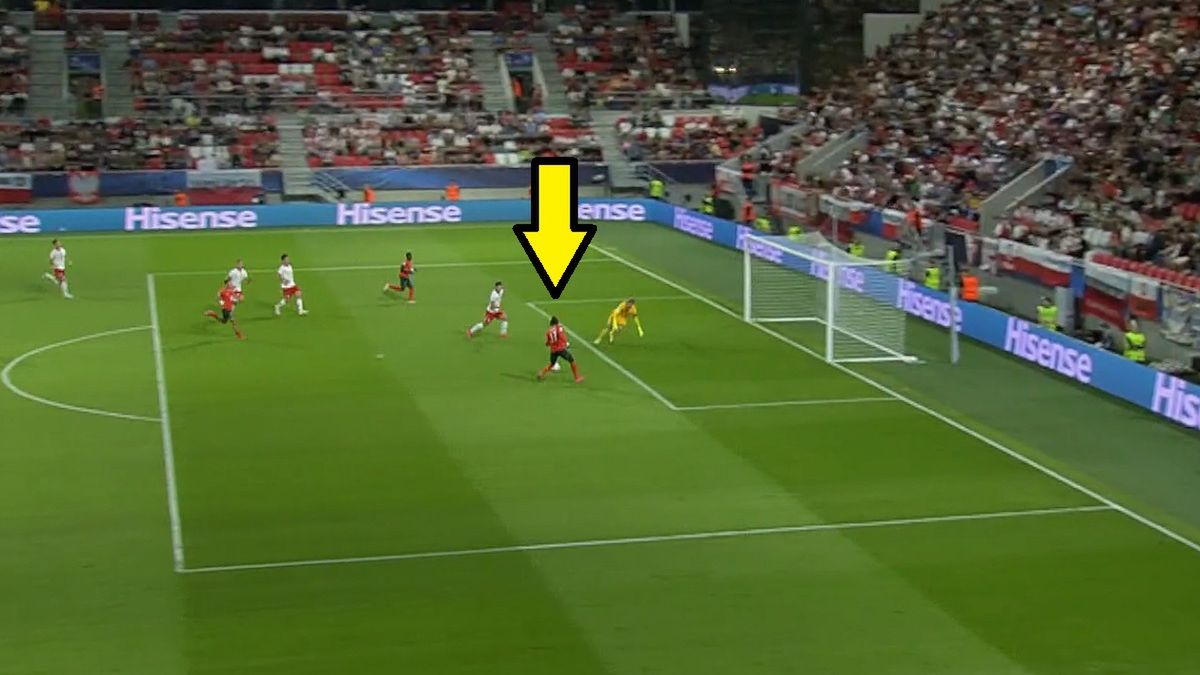 Twitter / Screen / TVP Sport / Na zdjęciu: Portugalia szybko wyszła na prowadzenie w meczu z Polską
