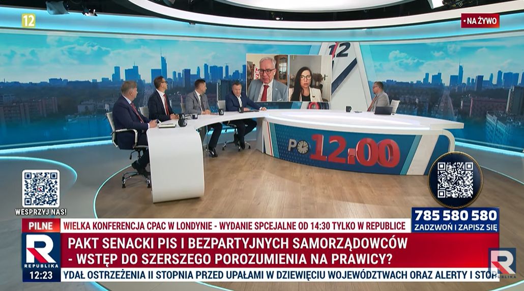 Kadr z programu TV Republiki