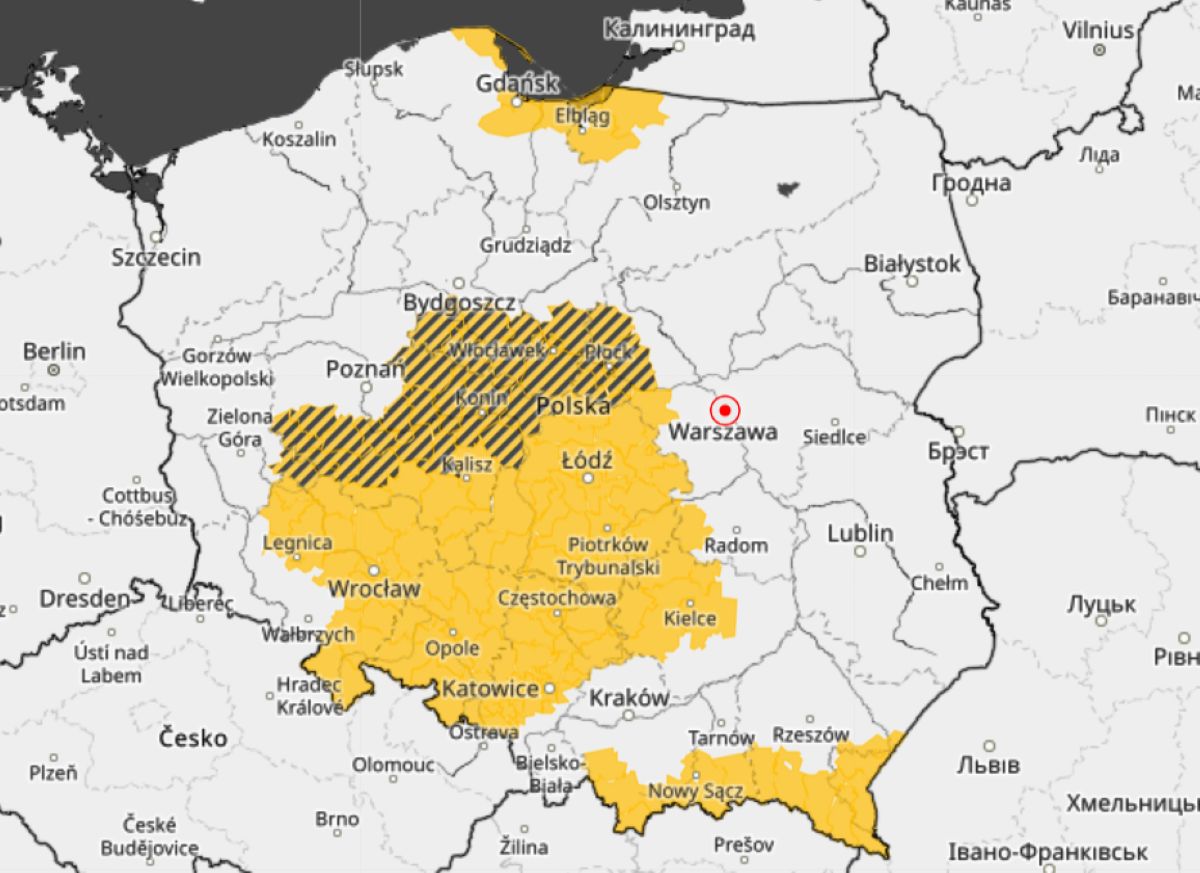 IMGW ostrzega przed niebezpieczną pogodą