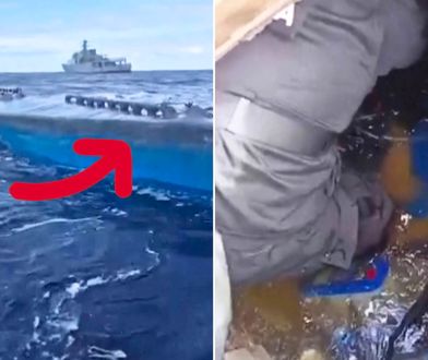 Odkrycie na środku oceanu. Nagranie z akcji służb