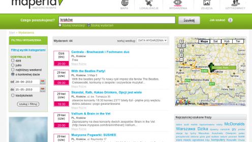 Wyszukuj imprezy na mapie. Maperia dodała b. przydatną funkcjonalność 1