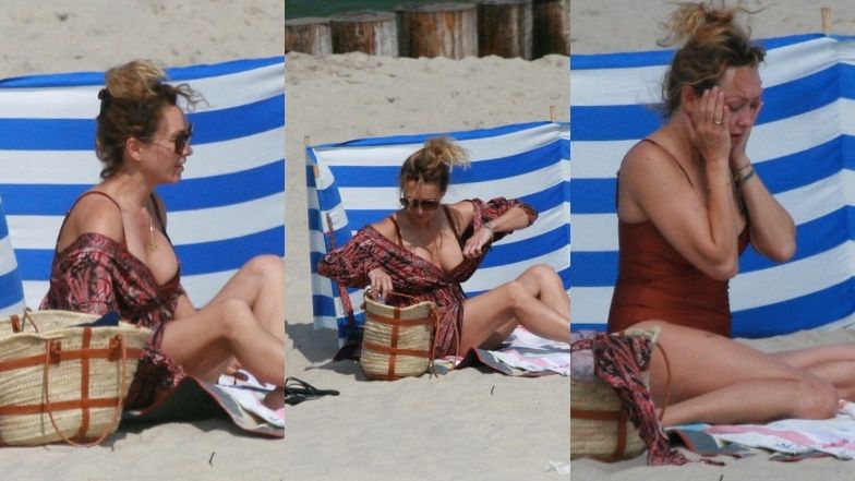 Anna Kalczyńska na plaży w Chałupach