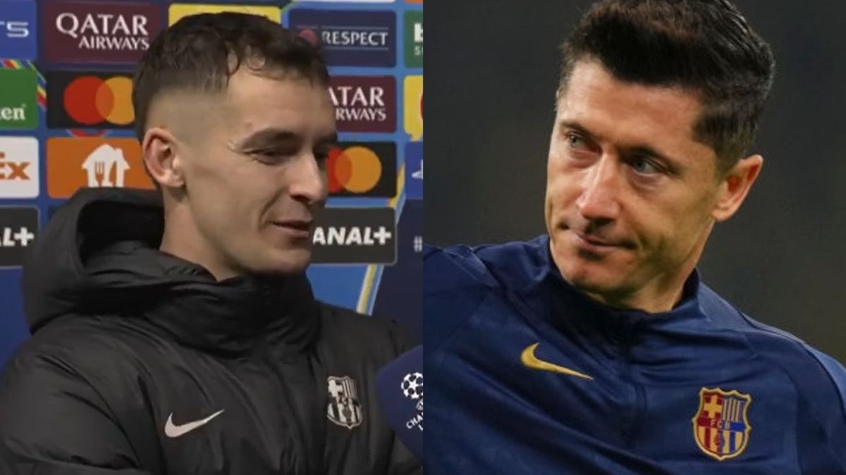 Materiały prasowe / CANALPLUS_SPORT i Pau Barrena / Na zdjęciu: Marc Casado i Robert Lewandowski