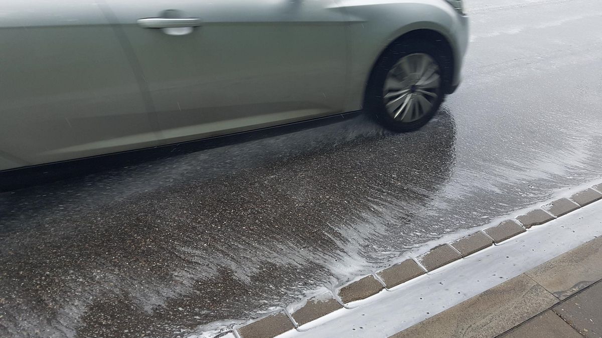 Piana na drodze po deszczu (fot. Czytelnik)