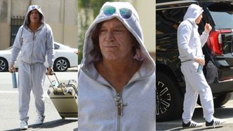 Dawno niewidziany Mickey Rourke tanecznym krokiem wraca do Los Angeles (ZDJĘCIA)