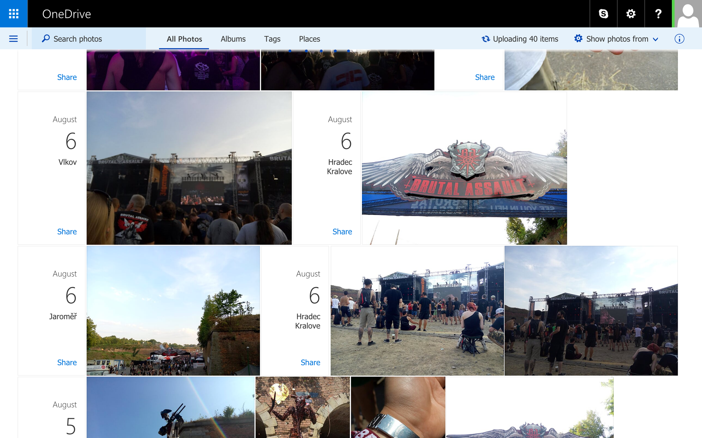 Galeria zdjęć OneDrive
