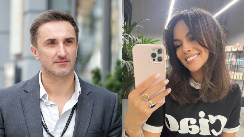 Sebastian Karpiel-Bułecka pozuje z córką