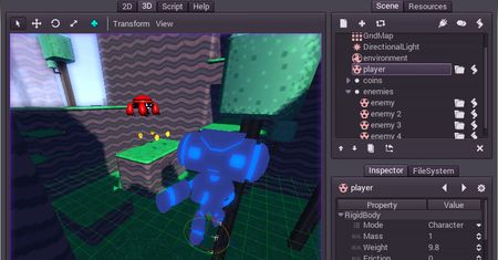 Godot — nowy silnik do tworzenia gier udostępniony wraz z kodem źródłowym