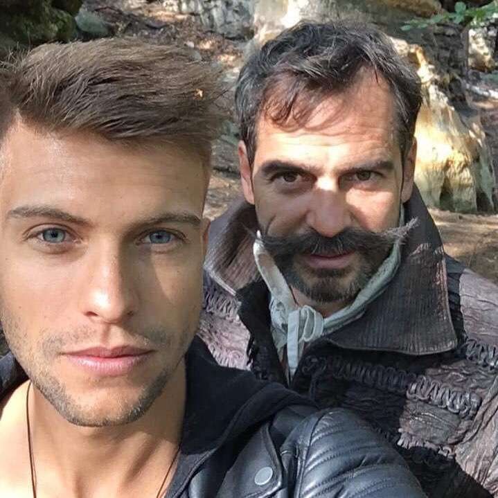 Paweł Deląg z synem
