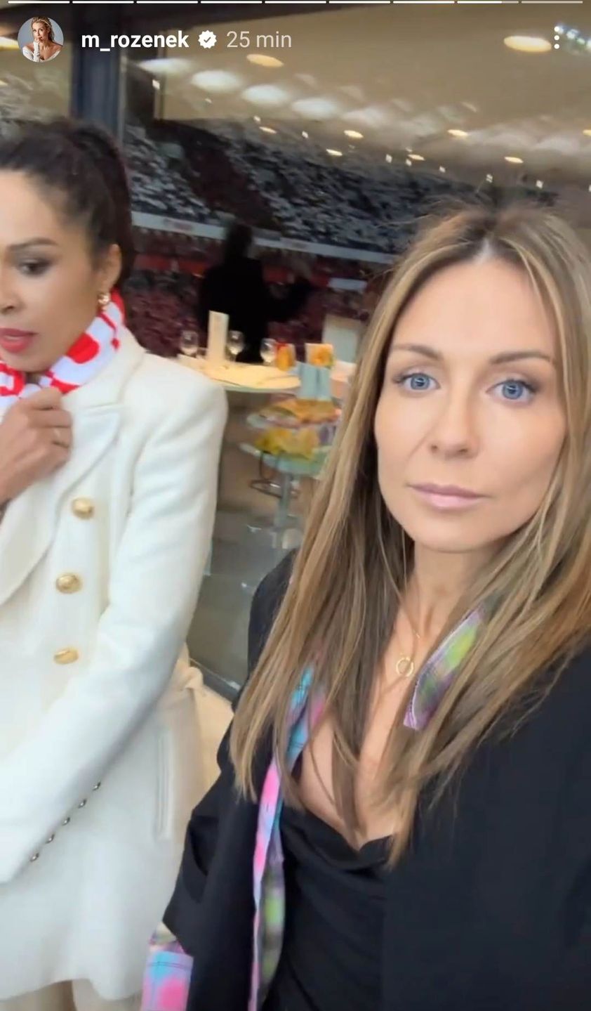 Małgorzata Rozenek, Omenaa Mensah na meczu Polska - Albania