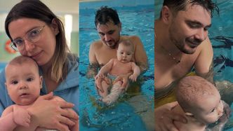 U Daniela i Faustyny Martyniuków rodzinna sielanka. Zabrali synka na basen. Rodzice na medal? (ZDJĘCIA)