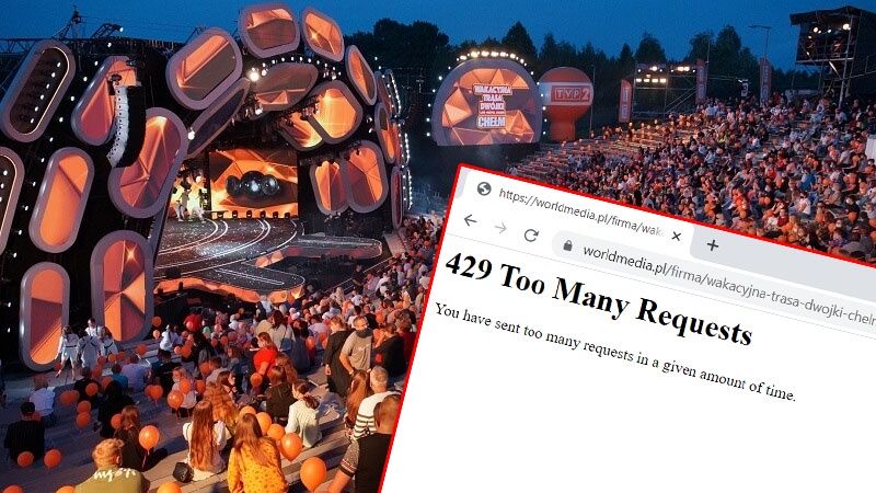 Nie działa strona do rezerwacji darowych biletów na niedzielny koncert Wakacyjnej Trasy Dwójki w Chełmie