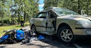 Motocyklista ranny po zderzeniu. Kierująca zajechała mu drogę