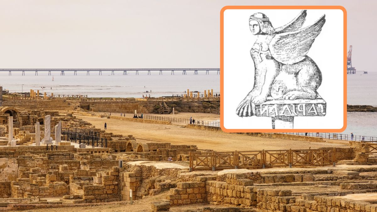 Sfinks z tajemniczym napisem.