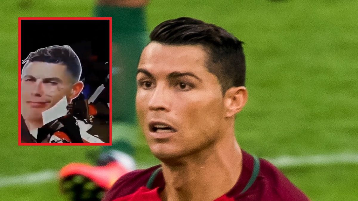 Podobizna Cristiano Ronaldo została zniszczona