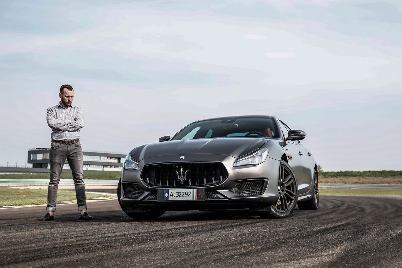 Maserati Quattroporte Trofeo z autorem tekstu (2020) (fot. Maserati)