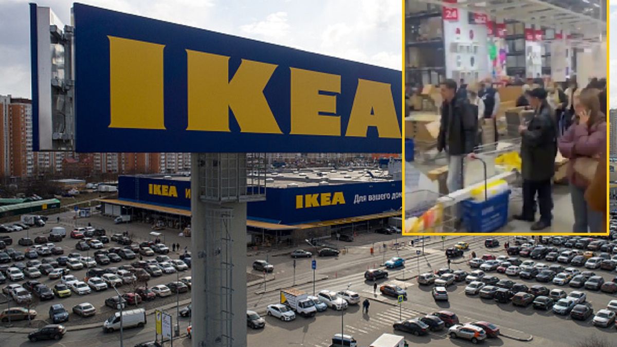 Tłumy Rosjan w Ikei 