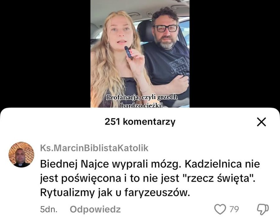 Ksiądz ostro o zachowaniu Najjjki