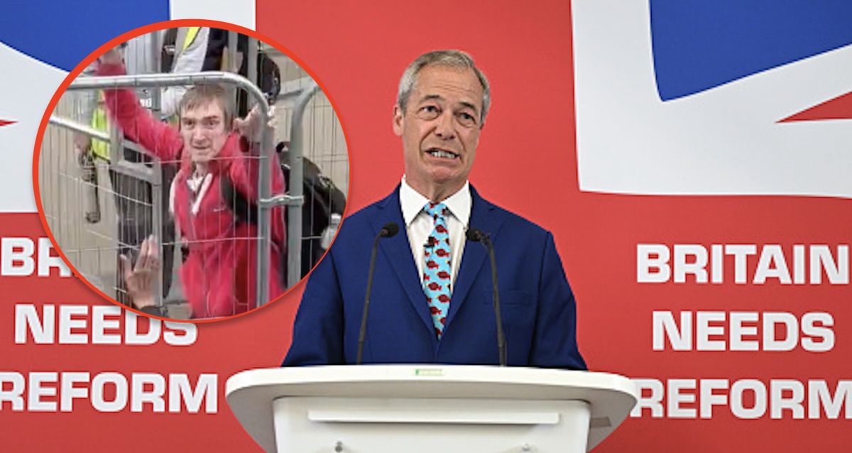 W eurosceptycznego brytyjskiego polityka Nigela Farage'a poleciały we wtorek kamienie