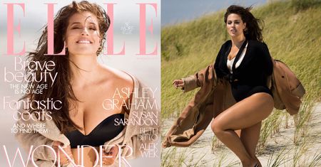 Dorodna Ashley Graham hasa po wydmach
